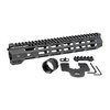 Midwest Industries Combat M-LOK free float handguard for AR-15 offers customizable accessory options, a continuous Picatinny rail, and durable aluminum construction.