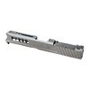 AXIOM SLIDE for Glock 43/43X features RMSc cut, durable 17-4ph stainless steel, and includes an optic cover plate; available in Black DLC & Stealth Grey.