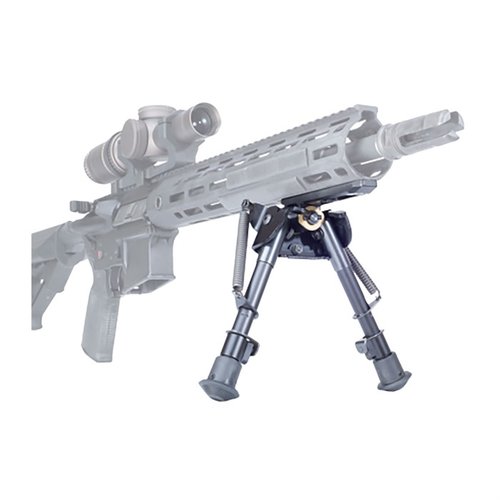BADGER ORDNANCE Low Profile Enhanced Bipod Kit features a 6"-9" Harris BRM-S bipod, M-LOK or Picatinny mount, and internal leg buttons for barricade use.