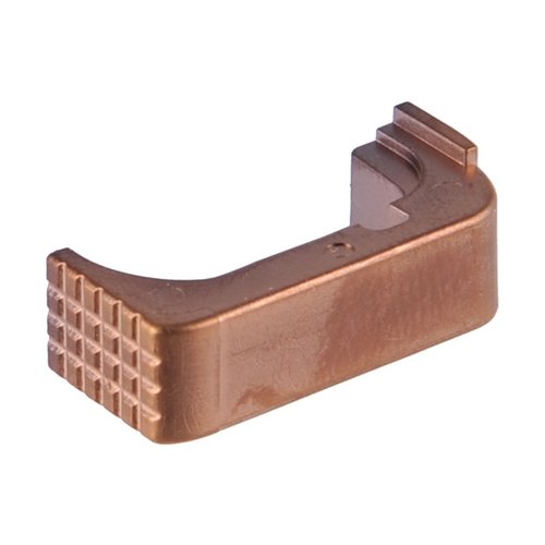 Steel enhanced magazine catch optimized for Shield Arms S15, features chamfered button, lower profile for concealed carry, and backed by a lifetime warranty.