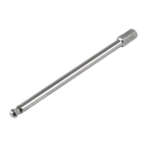 Extended Action 4" long 5/32" ball end hex bit tightens hard-to-reach screws, compatible with standard 1/4" drivers, ideal for Ruger 10/22 V-Block.