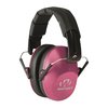 Walkers Pro Low-Profile Folding Muffs offer 22 dB noise reduction, lightweight design, PVC padding for comfort, and a compact foldable structure for easy storage.