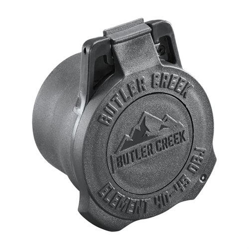 Butler Creek Element Scope Caps offer rugged protection with a multi-flex sleeve and a flip-out dope disk for quick wind and elevation adjustments.