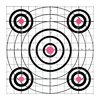 SCORE KEEPER BULL TARGETS offer bright fluorescent colors for easy visibility, a record-keeping section for load tracking, and are suitable for rifles, pistols, and airguns.