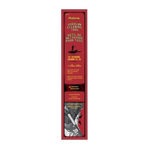 Efficiently clean your shotgun with the OUTERS Shotgun Cleaning Tool, featuring a rigid rod, washable design, and compact storage for easy use.