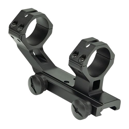 Weaver THUMB-NUT SPR Optics Mount offers optimal height and forward cantilever for AR-style rifles, with an integral recoil lug for improved accuracy and return-to-zero.