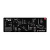 TekMat Ultra 44 Long Gun Cleaning Mat offers waterproof, scratchproof durability with a schematic for easy maintenance and parts identification.
