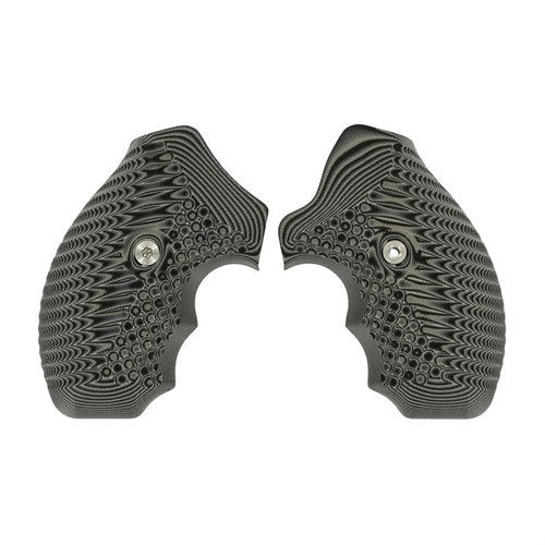 VZ J-Frame Operator II grips offer a wrap-around design for enhanced control, featuring aggressive front texture and comfortable rear slants for EDC.