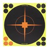 SHOOT-N-C® 12" Bullseye Target makes hits visible with fluorescent halos, features peel-n-stick backing, and includes various target sizes for versatile shooting.