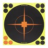 SHOOT-N-C® 12" Bullseye Targets highlight hits with bright fluorescent colors, feature self-adhesive backing, and include repair pasters for easy visibility.