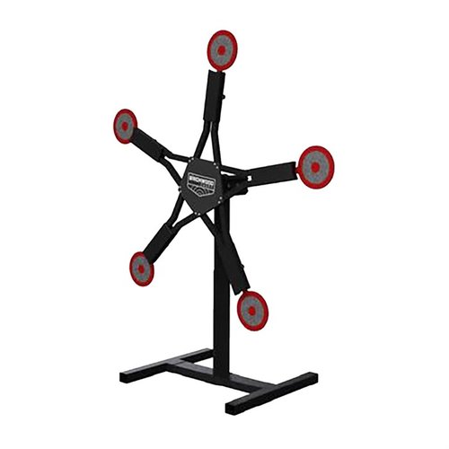 TEXAS STAR PLINKING TARGET is perfect for handguns, rifles, and shotguns; 4 feet tall with 6" targets, AR500 material, easy transport, and quick reset.