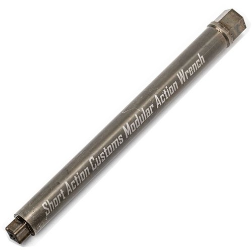 Modular Action Wrench Body made from 4140 Alloy Steel, tool-less head changes, lifetime guarantee, and designed to break before damaging your action.