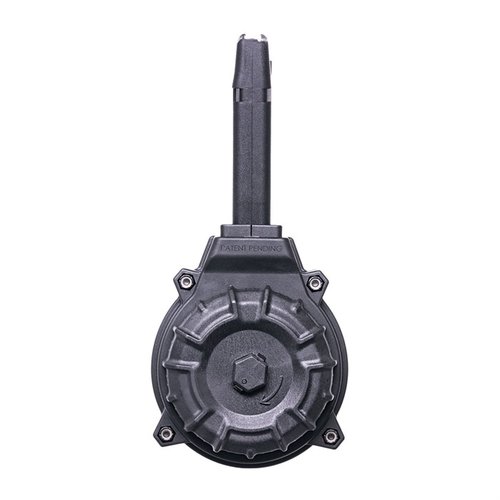 50-round drum magazine for Glock® 17 & 19, made from durable DuPont® Zytel™ polymer with a reliable injection molded follower and heat treated spring.