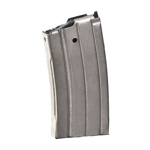 RUGER MINI-14® 20RD MAGAZINE features durable heat-treated carbon steel, nickel plating, and a reliable injection molded follower, perfect for .223 rifles.