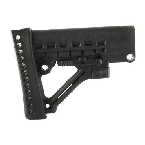 Archangel AR Commercial Buttstock offers 6-position adjustability, ambidextrous QD sling inserts, and durable polymer construction with a lifetime warranty.