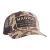 Discover the GO BANG TRUCKER HATS by Magpul, featuring a structured mid-crown design, breathable mesh back, adjustable snap closure, and durable fabric.