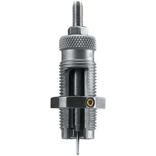 RCBS 9mm Luger and 9x21mm Carbide Sizer Die efficiently sizes cases and de-primes without lubrication, ensuring smooth reloading and enhanced performance.