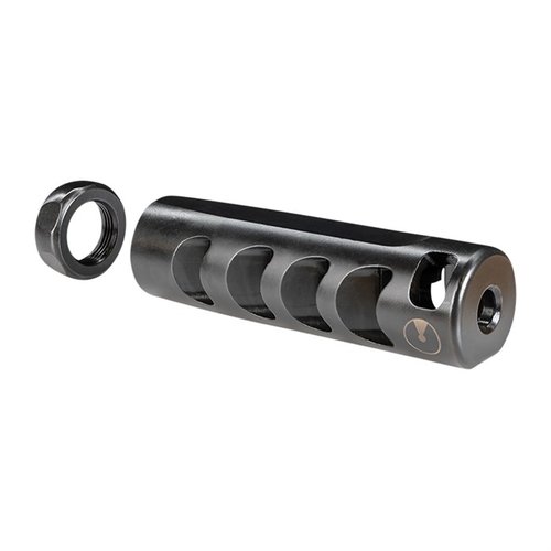 Ultradyne 7.62 Apollo LR Compensator enhances long-range shooting by reducing muzzle rise and gas venting, ensuring clear sight and easy installation.