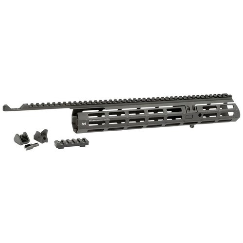 Transform your Marlin 1895 with the MIDWEST INDUSTRIES Extended Sight System, featuring M-LOK handguard, adjustable ghost ring sights, and full-length Picatinny rail.