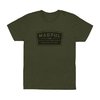Magpul's GO BANG PARTS T-shirt in Olive Drab offers comfort with 100% combed cotton, durable double-needle stitching, and a classic design for firearm enthusiasts.