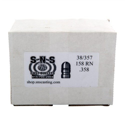 SNS CAST .38 Caliber 158gr Round Nose Lead Bullets offer exceptional accuracy and consistency, made from a premium alloy for reliable performance at an economical price.