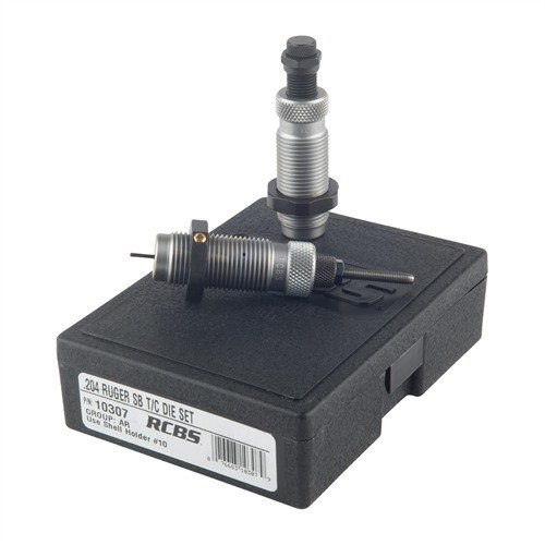 RCBS AR Series Die Set offers a Small Base sizing die for reliable rechambering and a Taper Crimp seating die to ensure consistent reloads for AR-style shooters.