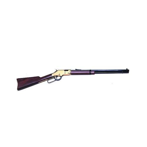 Experience the charm of the Old West with the Henry Golden Boy 22, featuring a 20" blued octagonal barrel, walnut stock, and a brass receiver for classic performance.