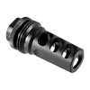 SilencerCo's Hybrid ASR muzzle brake offers easy one-handed suppressor mounting, reduces recoil, and fits various calibers with durable stainless steel construction.