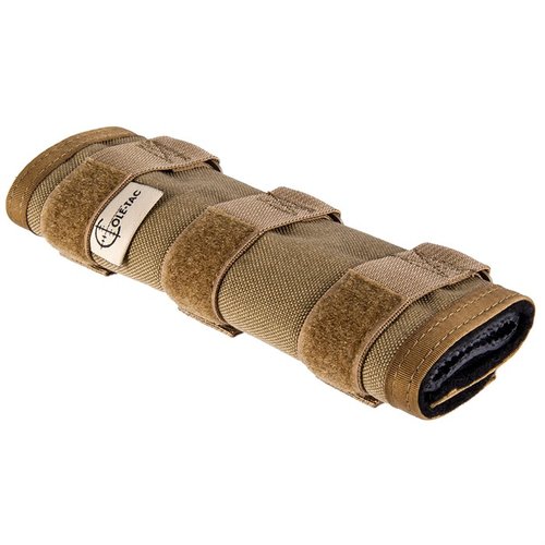 Cole-TAC HTP Suppressor Cover withstands 3000°F, features durable metal buckles, adjustable straps, and is water, fire, fade, and mildew resistant.