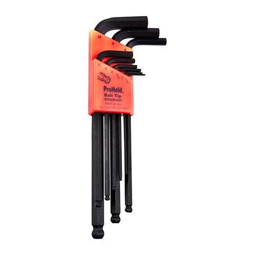 Bondhus ProHold Tip Ball End Wrenches ensure screws stay secure, offer smooth rotation, and maintain tool strength with a non-magnetic button for precision work.
