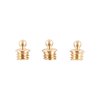 BRADLEY GUNSIGHT BRASS SKIRTED BEAD, 1/16" 3-56 TPI, GOLD, 3-PAK