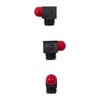 BRADLEY GUNSIGHT STD BEAD, 1/8" 6-48 TPI, 5/64" SHANK, RED, 3-PAK