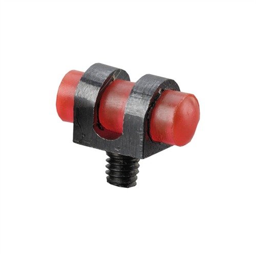 Carlsons High Visibility Front Sight Shotgun Beads offer easy visibility with white for dark days and fluorescent red for bright conditions, fitting 6-48 threads.