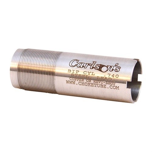 Carlsons 12GA Invector Plus Choke Tubes are made of non-rusting stainless steel, compatible with various shotguns, ideal for magnum and steel shot loads.