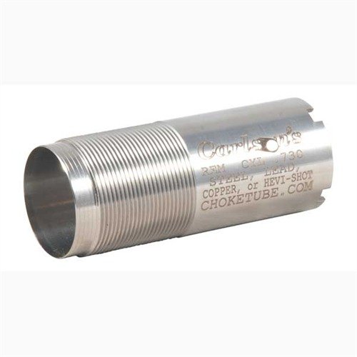 Carlsons 12GA Rem-Choke tubes are made from non-rusting stainless steel, compatible with magnum and steel shot, ensuring durability and performance for your shotgun.