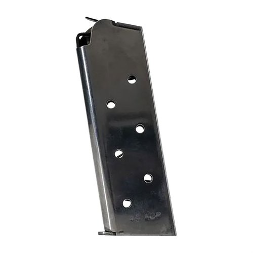 Vylepšete svůj 1911 s Colt 7-RD SS magazínem, ideálním pro Commander a Government modely, zajišťující spolehlivost a výkon při každém výstřelu.