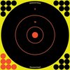 SHOOT-N-C® TARGET highlights your hits with bright fluorescent colors, features self-adhesive backing, and includes various bullseye sizes for easy visibility.