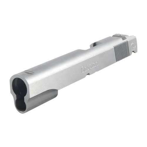 Caspian 1911 slides offer superb strength, precise tolerances, and non-glare finishes, designed for .40 S&W/10MM with deep-cut serrations for optimal grip.