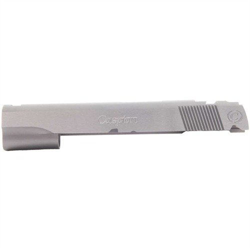 Caspian 1911 slides offer exceptional strength, precise tolerances, and a non-glare finish, perfect for custom builds in .45 ACP, .40 S&W, and 9mm.
