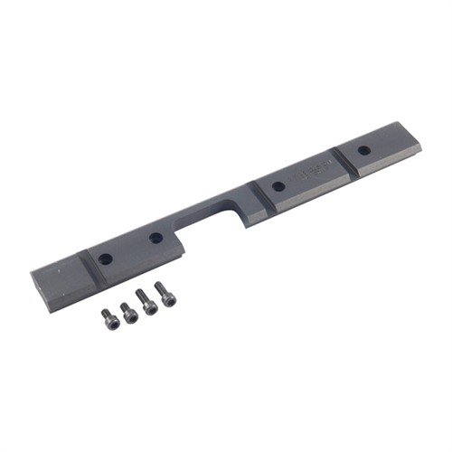Upgrade your Bullseye-style 1911 with this lightweight, slide-mounted scope base, featuring a black-anodized finish and compatibility with Weaver-style rings.