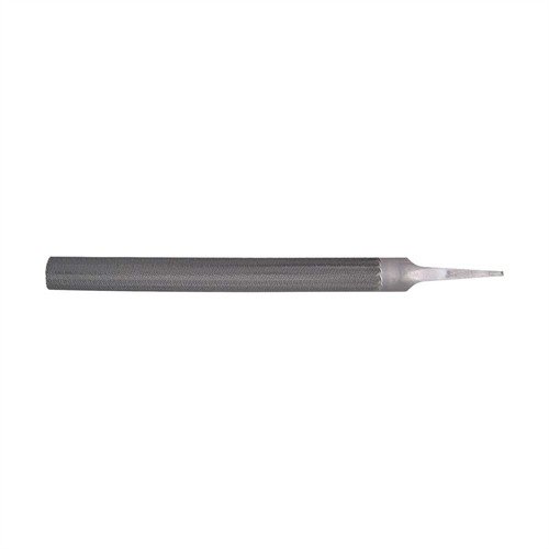 Brownells Half-Round Files offer precision with a dual-surface design for efficient shaping of flat and curved surfaces, ideal for gunsmithing and metalwork.