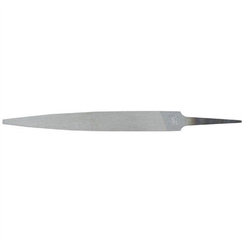 SWISS PATTERN BARRETTE FILES are perfect for precision filing in tight spaces, featuring double-cut teeth and safe edges for detailed work on firearms.