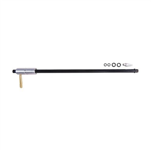 Dewey's Adjustable Rod Guides protect your rifle chamber during cleaning, featuring a durable aluminum collar, O-ring seals, and quick length adjustments for optimal use.