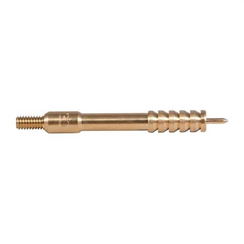 Extra-long brass jag with ribbed segments enhances patch surface contact for superior fouling absorption; fits Dewey, Rig, and Hoppe’s rods.