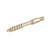 Extra-long brass jag with ribbed segments maximizes patch contact for superior fouling absorption; compatible with Dewey, Rig, and Hoppe’s rods.