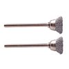 DREMEL #442 Wire Brushes are small, versatile steel tools perfect for removing rust and corrosion while polishing metal surfaces, featuring 1⁄8" (3.2mm) shanks.