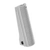 Premium EGW mainspring housing made from solid bar stock steel, compatible with full-size 1911s, offering improved traction and weight distribution.