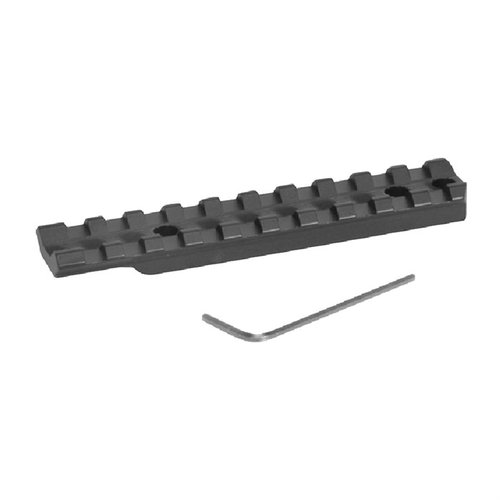 EGW's one-piece Picatinny scope mount offers full-length cross slots for flexible accessory mounting, reduced mass, and durability with Type II anodizing.