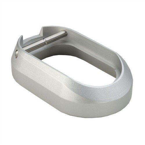EGW STI/SVI Silver Mag Well offers lightweight, oversized design for quick reloads, easy drop-in installation, and snug fit without frame alterations.
