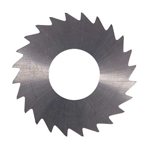 High-quality solid-carbide slitting saw for precise cocking serrations on 1911 slides, compatible with STI, McCormick, and more, ensuring durability and accuracy.